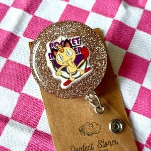 Meowth Pokemon Handmade Retractable Badge Reel
